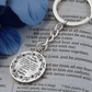 Custom Mom Keychain Gift – Circle Engraved with Name & 'Love You Forever' – Meaningful Personalized Gift for Mother's Day, Birthday, or Just Because – Stainless Steel Keepsake for Mom