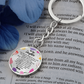 Daughter Keychain Circle – Minimalist 'Always in My Heart' Engraved Keyring – Ready-to-Give Present for Teens & Women