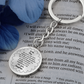 To My Mom Personalized Keychain – Circle Pendant with Engraved Initial & Special Date – Custom Gift for Christmas, Anniversary – Forever Keepsake
