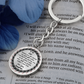 To My Dad Custom Circle Keychain – Engraved with Name & ‘Love You Forever' – Heartfelt Birthday, Mother's Day Gift – Personalized Stainless Steel Keyring