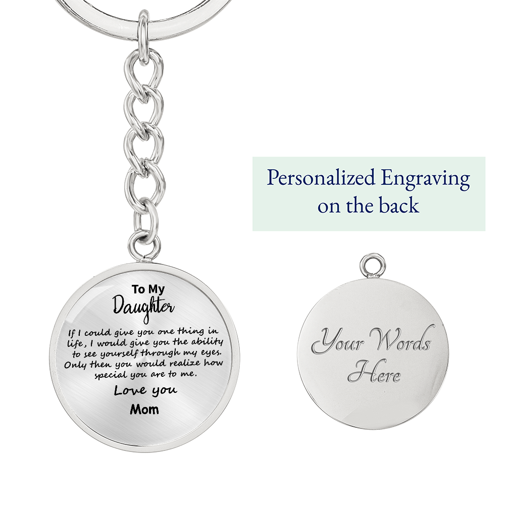 To My Daughter Gift Keychain - Initial Keychain Gifts For Birthday, Graduation, Valentine Gift, Christmas Gift