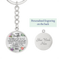 To My Daughter Circle Keychain - 'Love You Forever' Engraved Gift for Birthday, Graduation, Christmas - Ready-to-Give Stainless Steel Key Ring for Girls