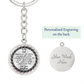 To My Dad Custom Circle Keychain – Engraved with Name & ‘Love You Forever' – Heartfelt Birthday, Mother's Day Gift – Personalized Stainless Steel Keyring