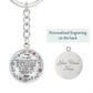 Custom To My Daughter Keychain - Circle Engraved Keyring with Name & 'My Greatest Blessing' - Birthday, Graduation, Christmas Personalized Gift