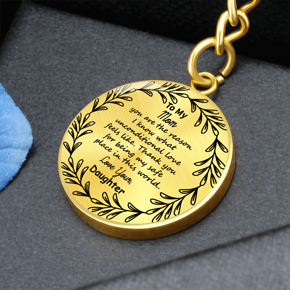 To My Mom Custom Circle Keychain – Personalized with Name & ‘Love You Always' – Thoughtful Gift for Mom's Birthday, Mother's Day or Christmas