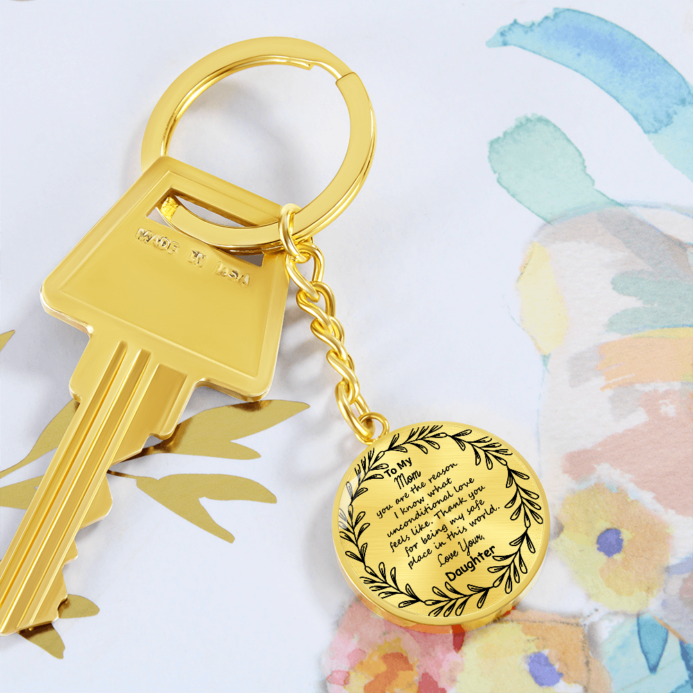 To My Mom Custom Circle Keychain – Personalized with Name & ‘Love You Always' – Thoughtful Gift for Mom's Birthday, Mother's Day or Christmas