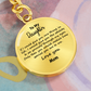 To My Daughter Gift Keychain - Initial Keychain Gifts For Birthday, Graduation, Valentine Gift, Christmas Gift