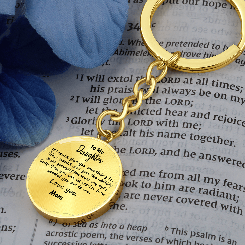 To My Daughter Gift Keychain - Initial Keychain Gifts For Birthday, Graduation, Valentine Gift, Christmas Gift