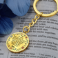 Custom To My Daughter Keychain - Circle Engraved Keyring with Name & 'My Greatest Blessing' - Birthday, Graduation, Christmas Personalized Gift