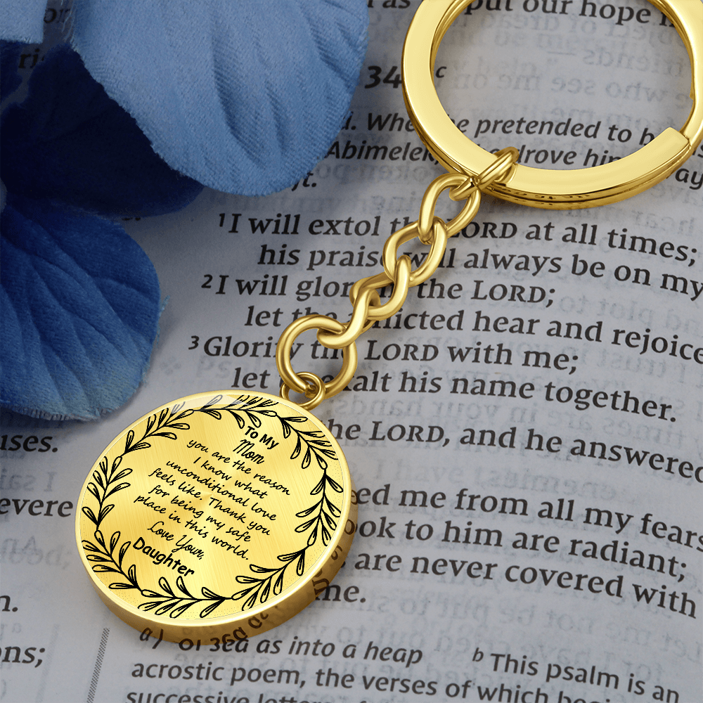 To My Mom Custom Circle Keychain – Personalized with Name & ‘Love You Always' – Thoughtful Gift for Mom's Birthday, Mother's Day or Christmas