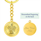 To My Mom Personalized Keychain – Circle Pendant with Engraved Initial & Special Date – Custom Gift for Christmas, Anniversary – Forever Keepsake