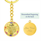 Daughter Keychain Circle – Minimalist 'Always in My Heart' Engraved Keyring – Ready-to-Give Present for Teens & Women